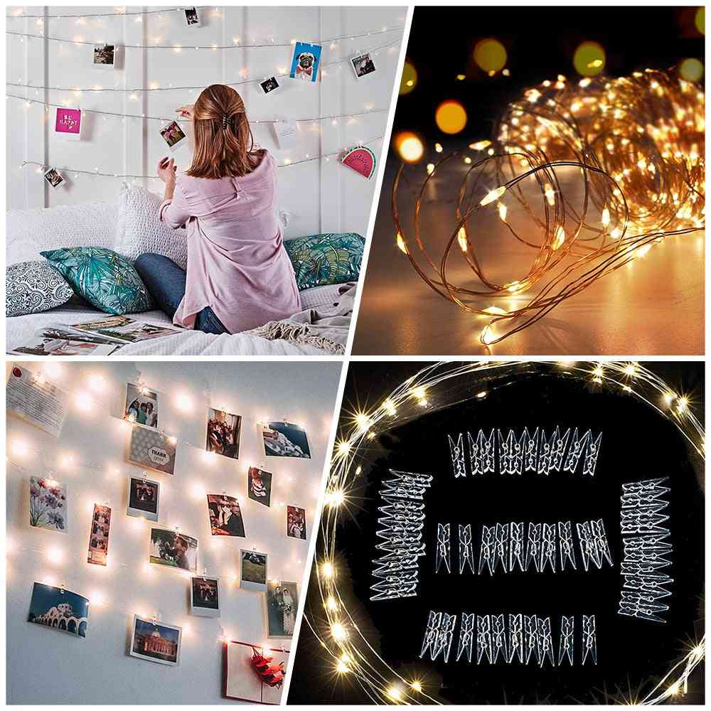 Usb Led String Lights, Decoration, Battery Operated Holiday Gift.