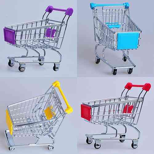 Creative Mini Handcart Simulation Small Shopping Cart, Utility  Pretend Play, Strollers Kids