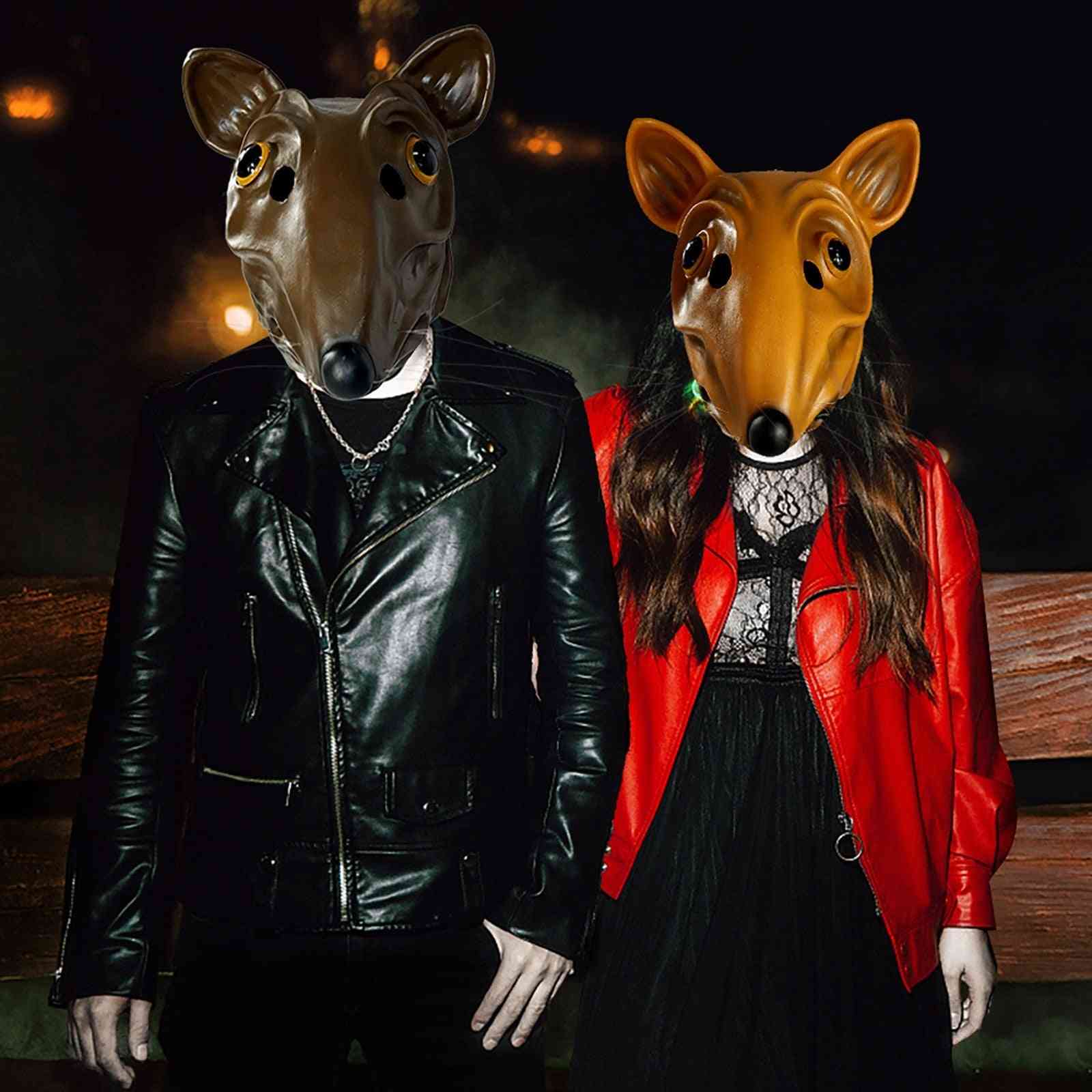 Hračka party atmosféra rekvizity krysí maska, kostým latex zvířecí myš cosplay pro dospělé