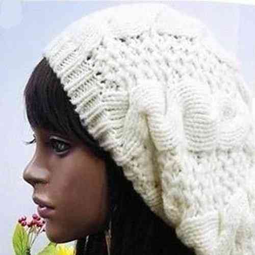 Women Sweet Beret Artist Baggy Beanie Winter Hat