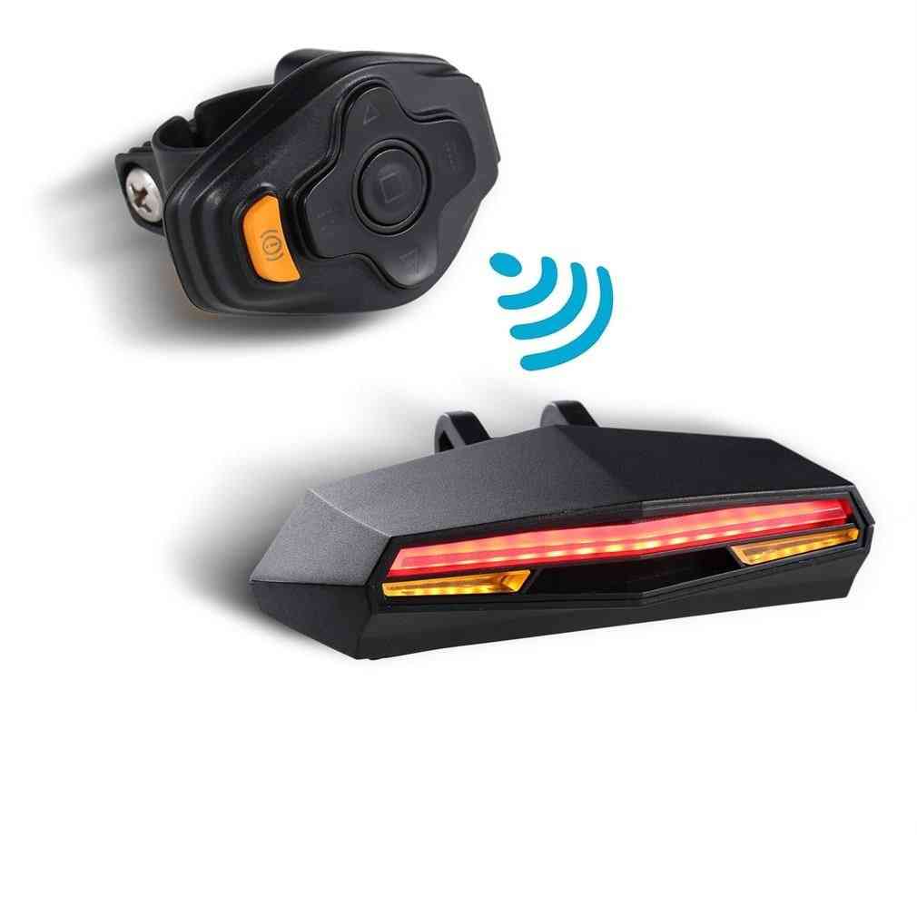 ABS intelligent arrière laser vélo lumière lampe de vélo led usb rechargeable sans fil télécommande tournant