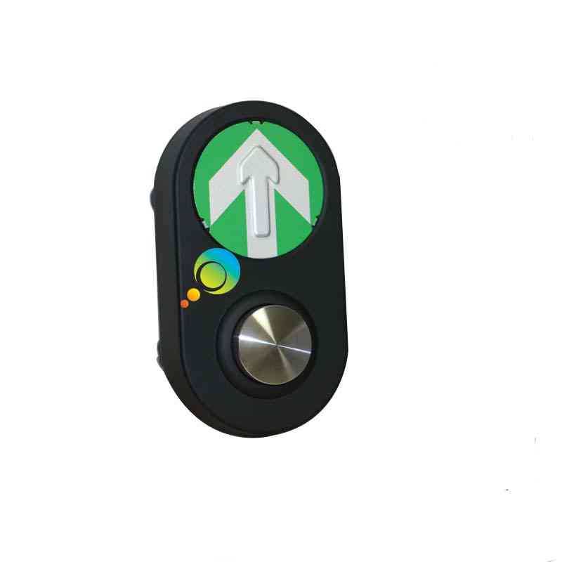 Mini prehod čez cesto puščica vodenje gumb za semafor za pešce
