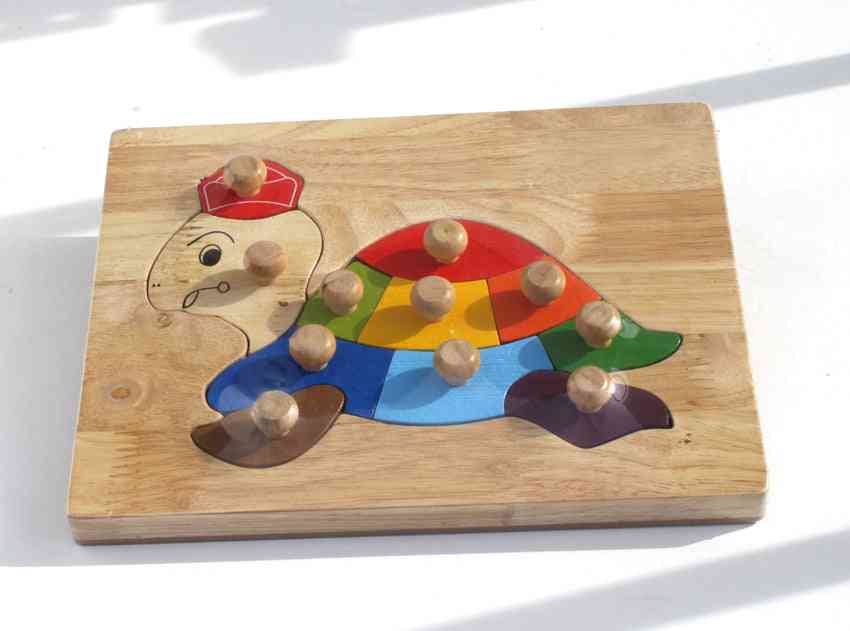 Little Turtle Knob Wooden Puzzle