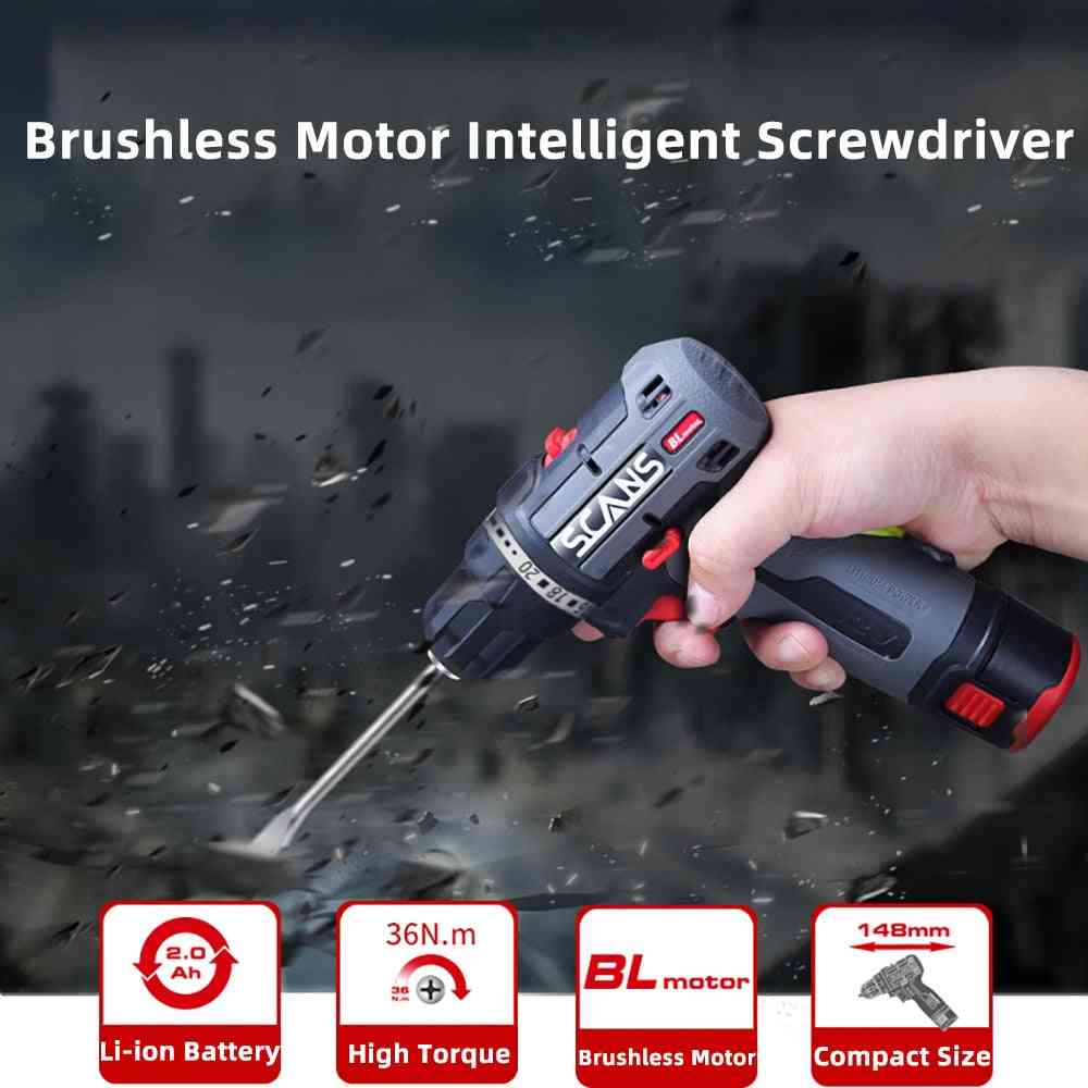 Electric Brushless Drill And Cordless Impact Screwdriver