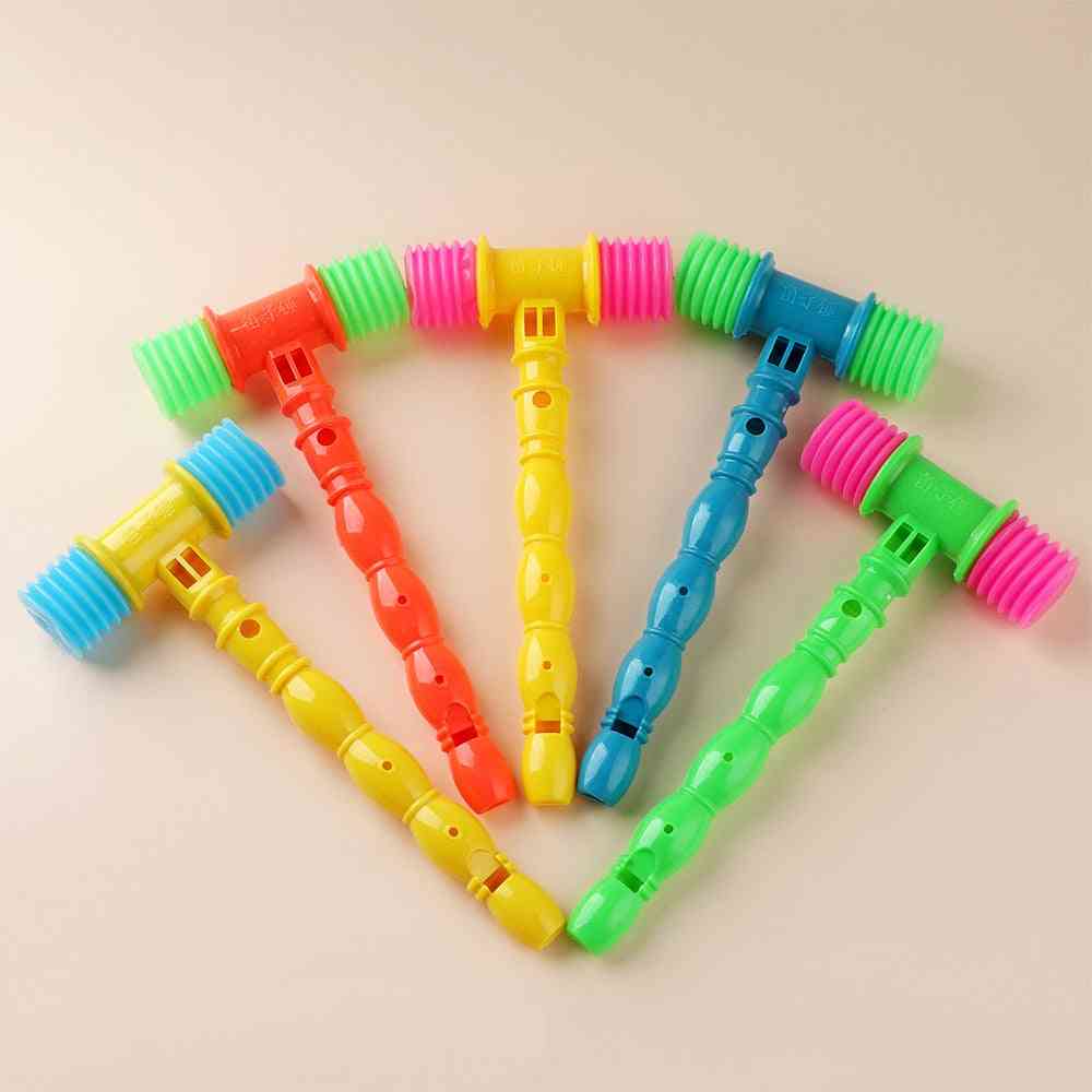 Musical Plastic Vocal Knocking Hammer, Infant Playing Whistles For Kids
