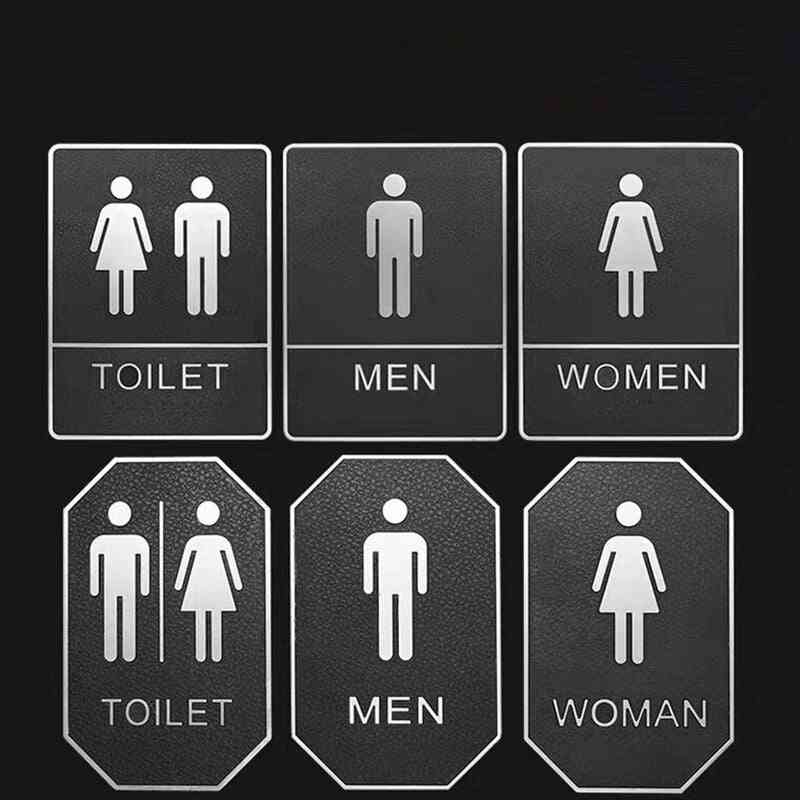 Miesten ja naisten - luova wc, seinäkylttisisustus, ovikilpi
