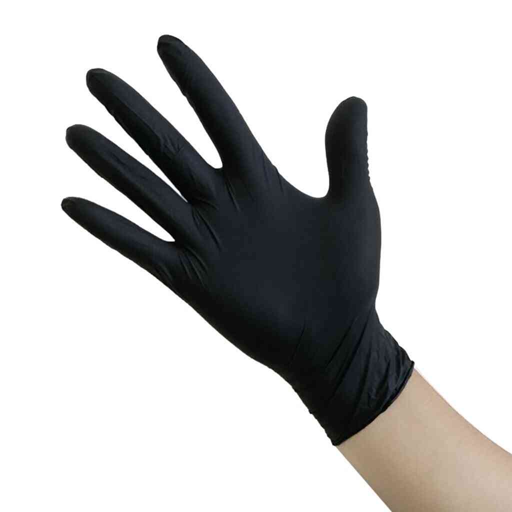 100ks čierne latexové rukavice guantes
