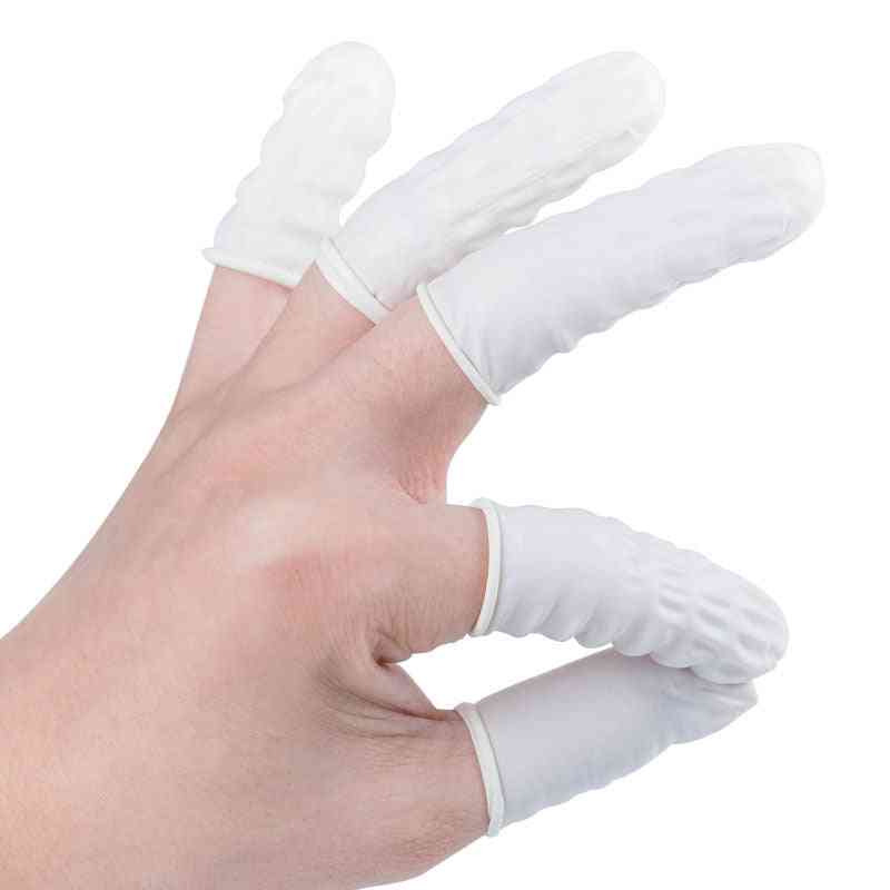 Lateksikumiset sormensängyt, sormenpäitä suojaavat käsineet