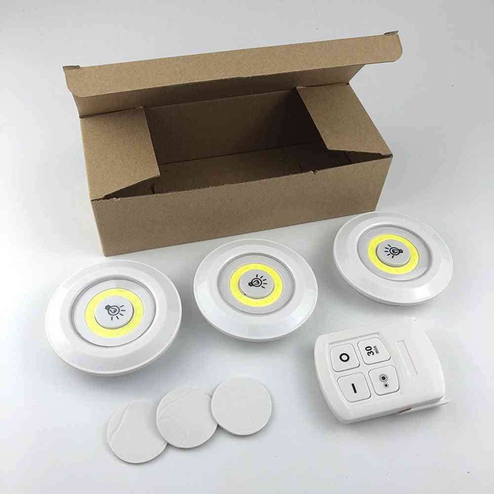 Dimmable Led Under Cabinet Light With Remote Control Battery Operated, Closets Lights For Lighting.
