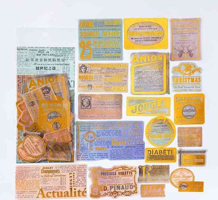 Moon Planet- Journal Gold, Foil Paper Sticker