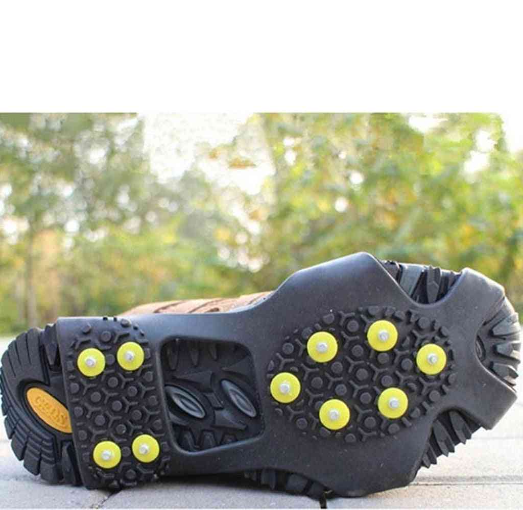 1 Pair 10 Studs Anti-skid Ice Gripper Spike Shoes Covers Crampon