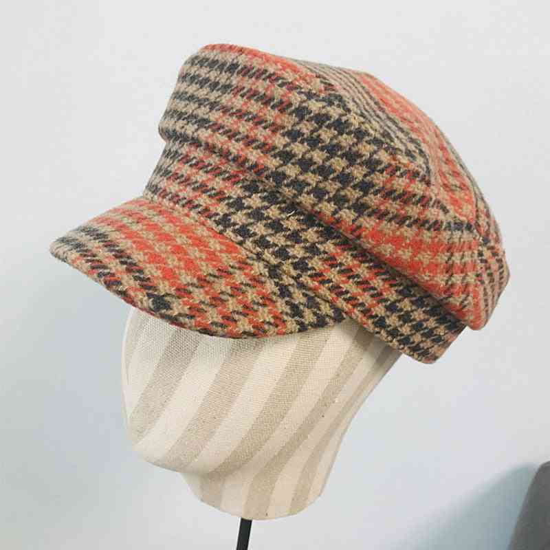 Fashion Colorfully Printed Winter Hat, Warm Flat Military Cap