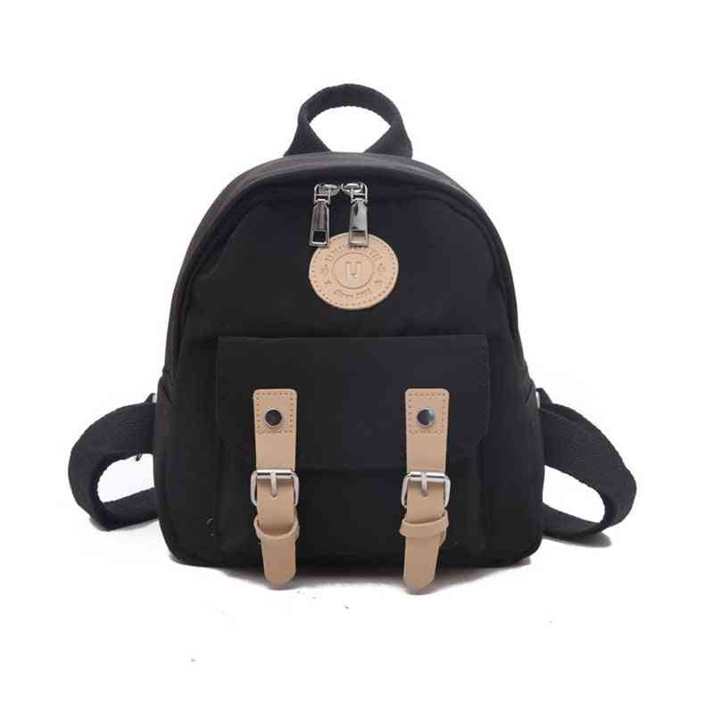 Zipper Female Backpacks & Small  Bag Double Belt Mini Shoulder Bags