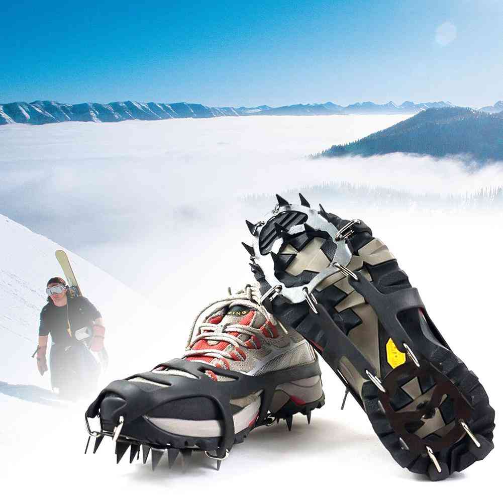 1 paire 18 dents anti-dérapant glace neige bottes traction crampons pointes crampon