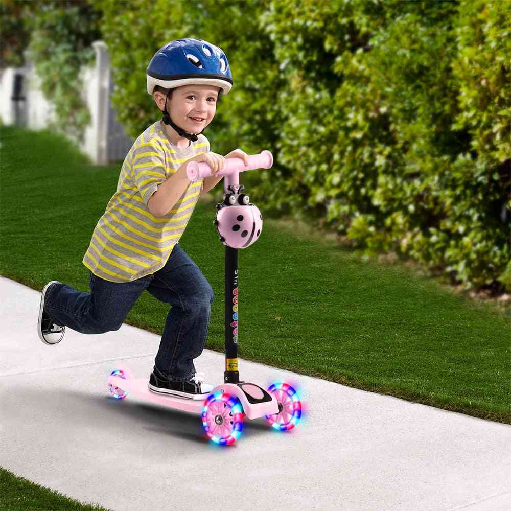 Detská kolobežka, skladacie kolobežky, vyvážený bicykel LED, nastaviteľná výška, športová hračka na skateboard