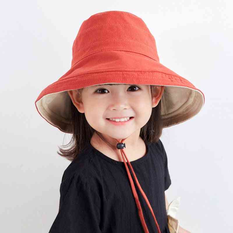 Barn bøttehatt, sommer UV beskyttelse solkrem hatter cap