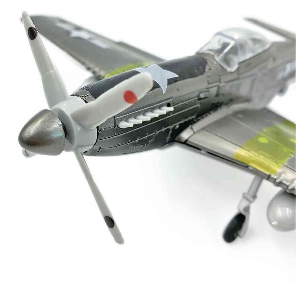 4d mustang fighter samle model, verdenskrig puslespil flyvemaskine legetøj