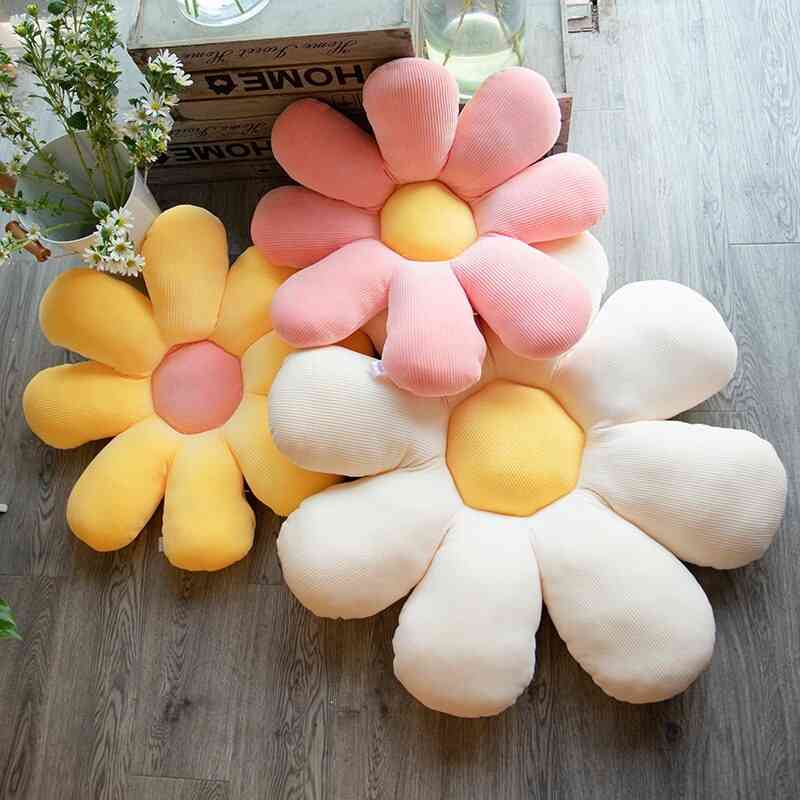 Fresh Colorful Daisy Flower, Plush Pillow Toy, Chair Cushion