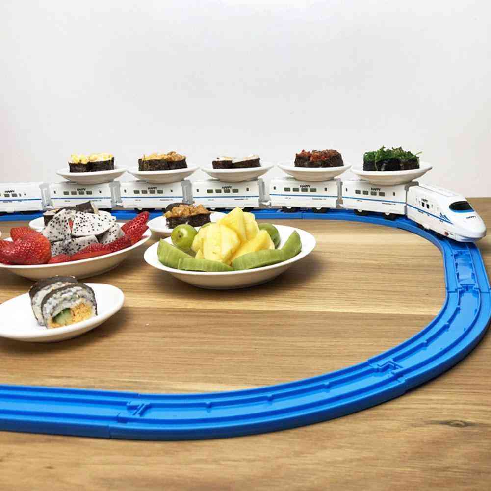 Eat Revolving Sushi Toy Train, Electric Rail Car, Simulation House At Play For Children.