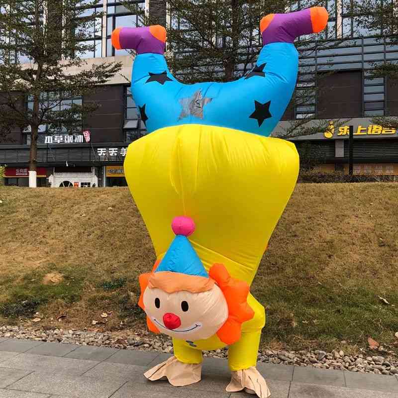 Handstand Clown, Inflatable Costume, Adult Blowup Outfit Cosplay, Party Dress