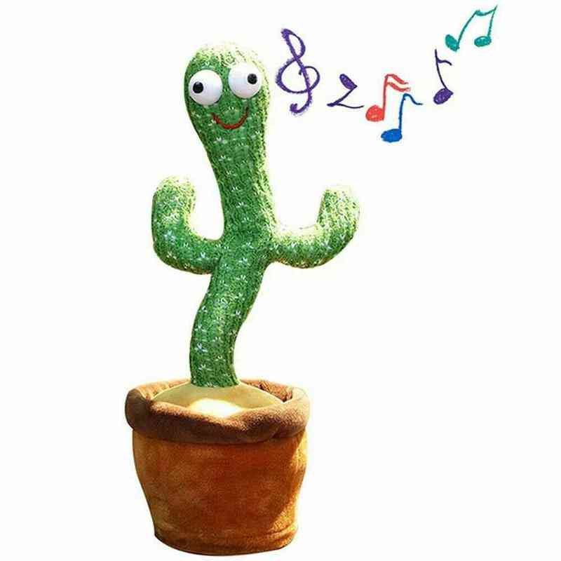 Plesni pojoči kaktus, plišasta igrača, domača dekoracija za otroka