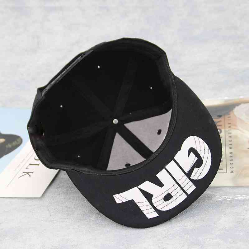 Cappellino hip hop snapback bianco nero in cotone per bambini