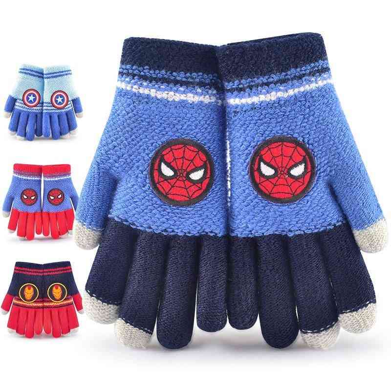Autumn And Winter- Woolen Half & Full-finger, Warm Pupils Gloves