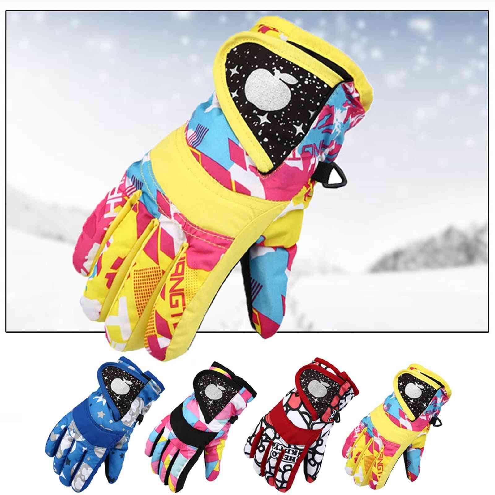 Winter Warm- Printed Snow Windproof, Mittens Outdoor Sports Gloves