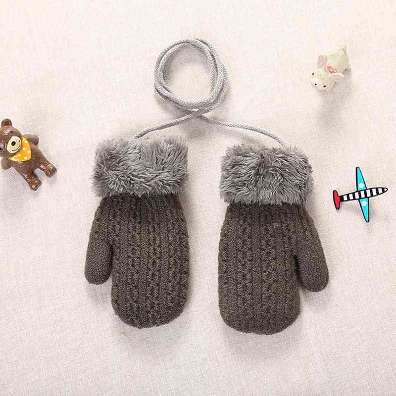 Autumn / Winter Double-layer Knitted Gloves