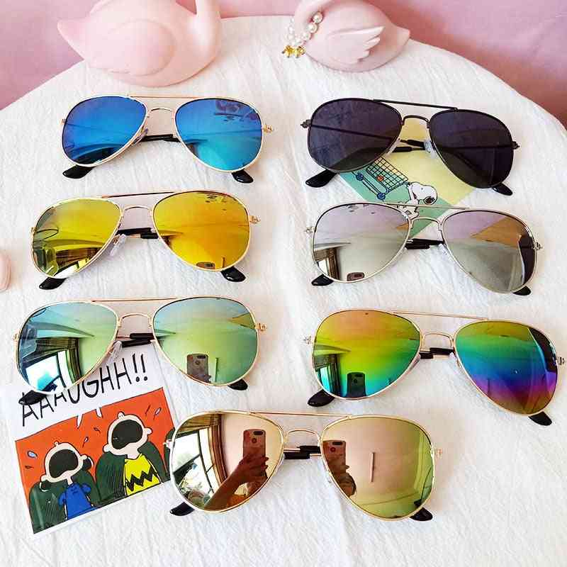 Colorful- Mirror Metal Frame, Classic Sunglasses