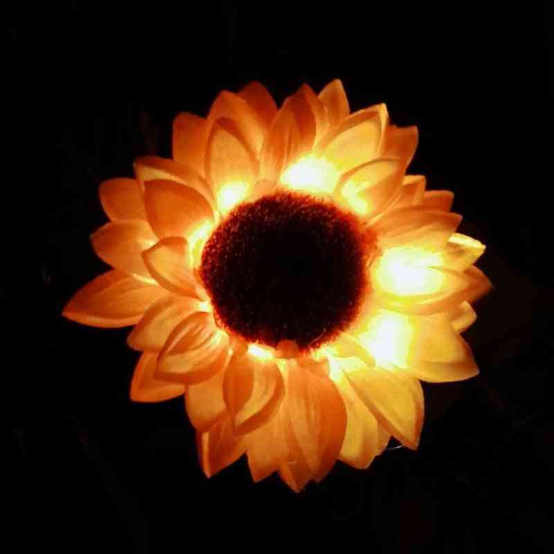 Led Solar Sunflower Ground Lamp