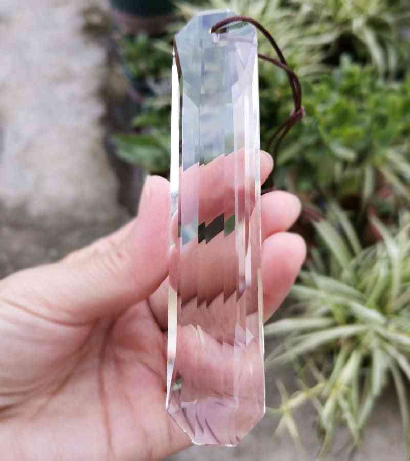 Prisma lampadario a sospensione esagonale trasparente acchiappasole di cristallo