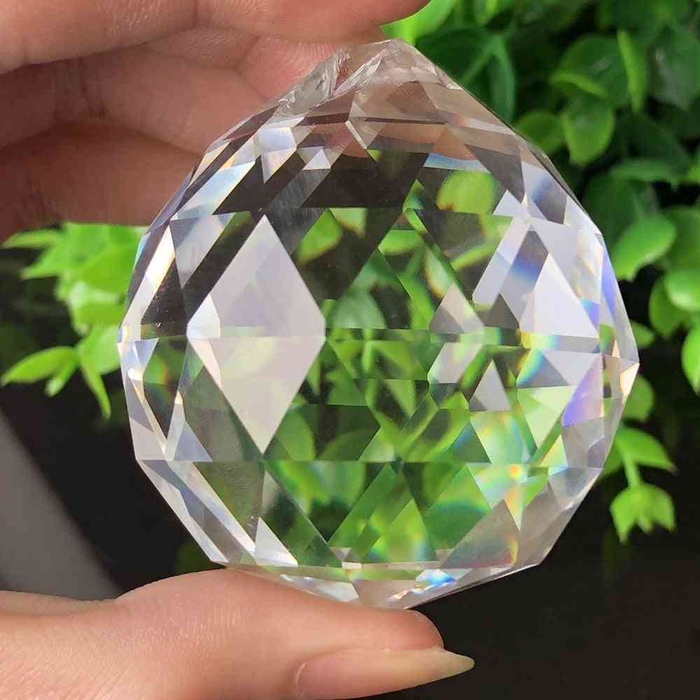 Feng Shui Hanging Cut Glass Crystal Ball Sphere Prisms Suncatcher Pendant
