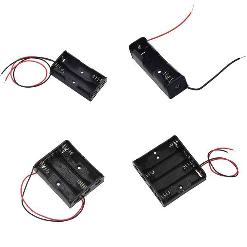 Strøm batteri-oppbevaringsboks, holderledninger med 1 2 3 4 spor