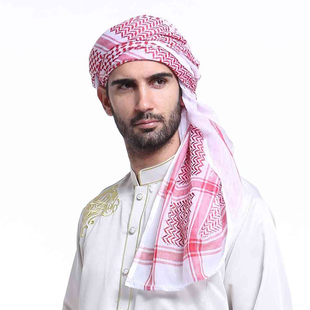 Muslimien päähineet aikuiset miehet arabialainen huivi