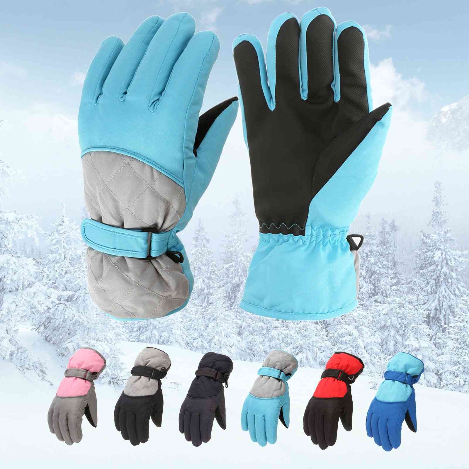Zimní nepromokavé sněhové rukavice pro děti od 6 do 11 let