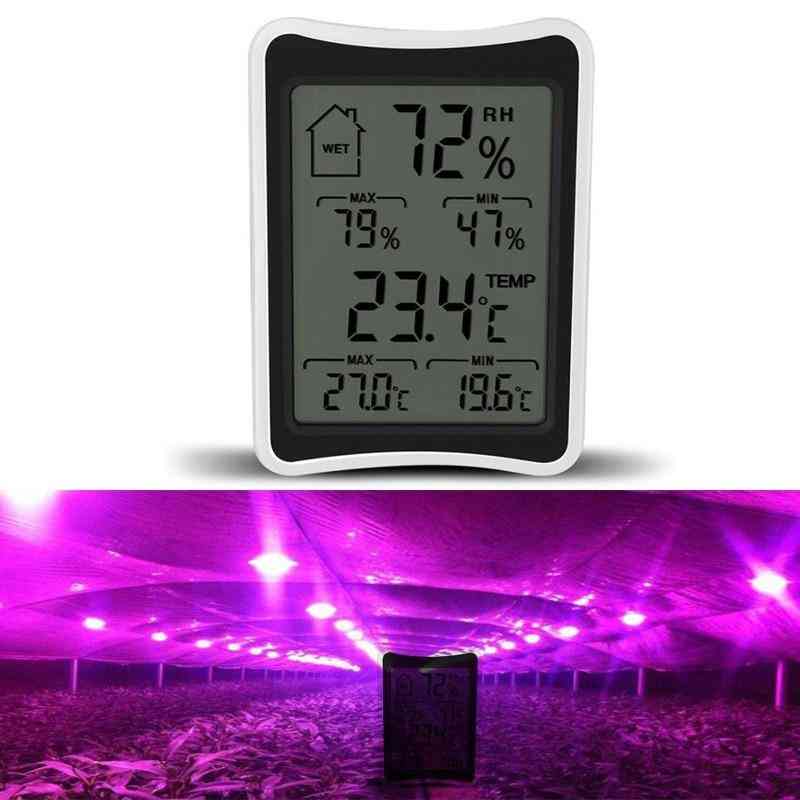 Elektronický teploměr monitor vlhkosti pro stan pro pěstování rostlin