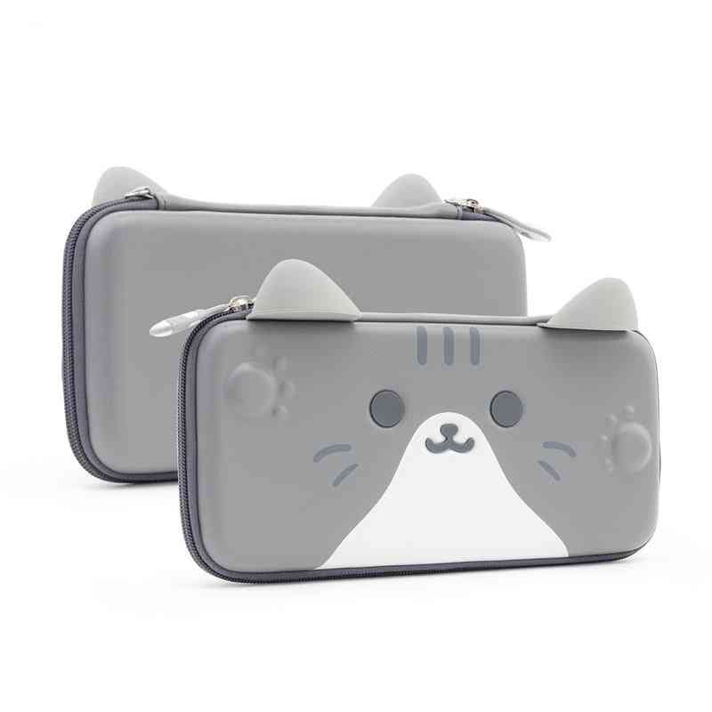 Oreilles de chats mignons portables interrupteur oreilles grises en trois dimensions transport de voyage
