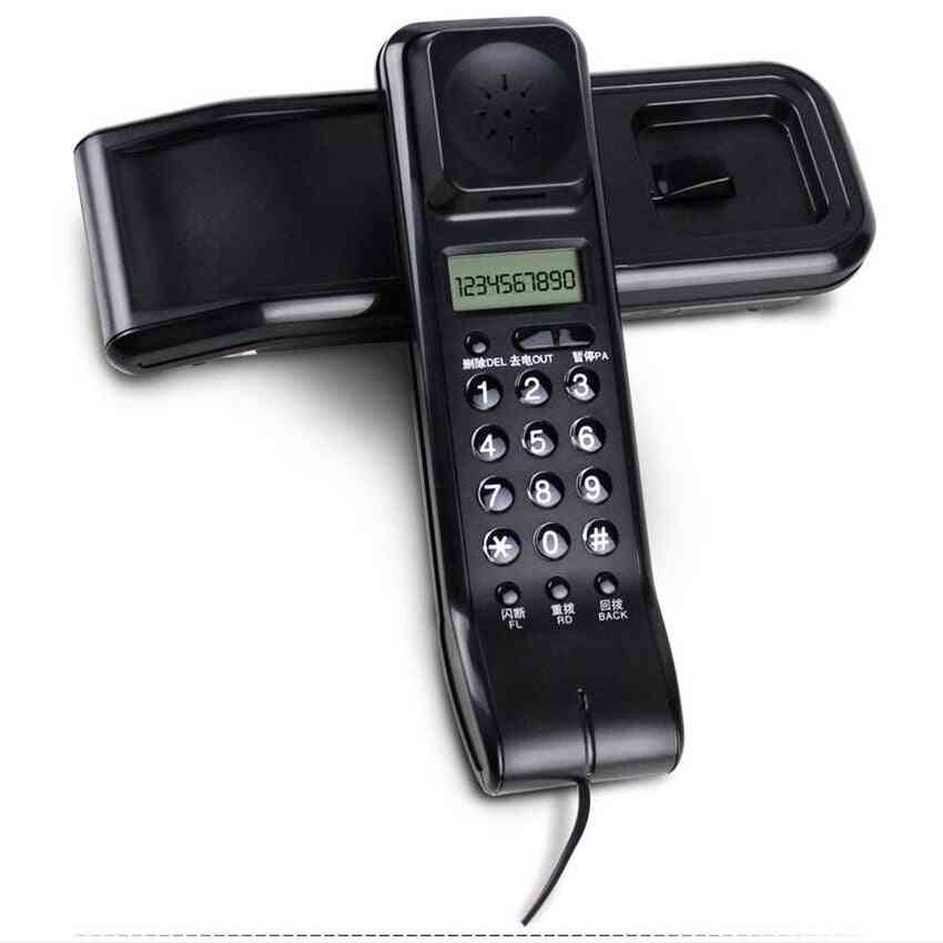 Trimline -johdolla varustettu puhelin, jossa on kaksi lcd -näyttöä