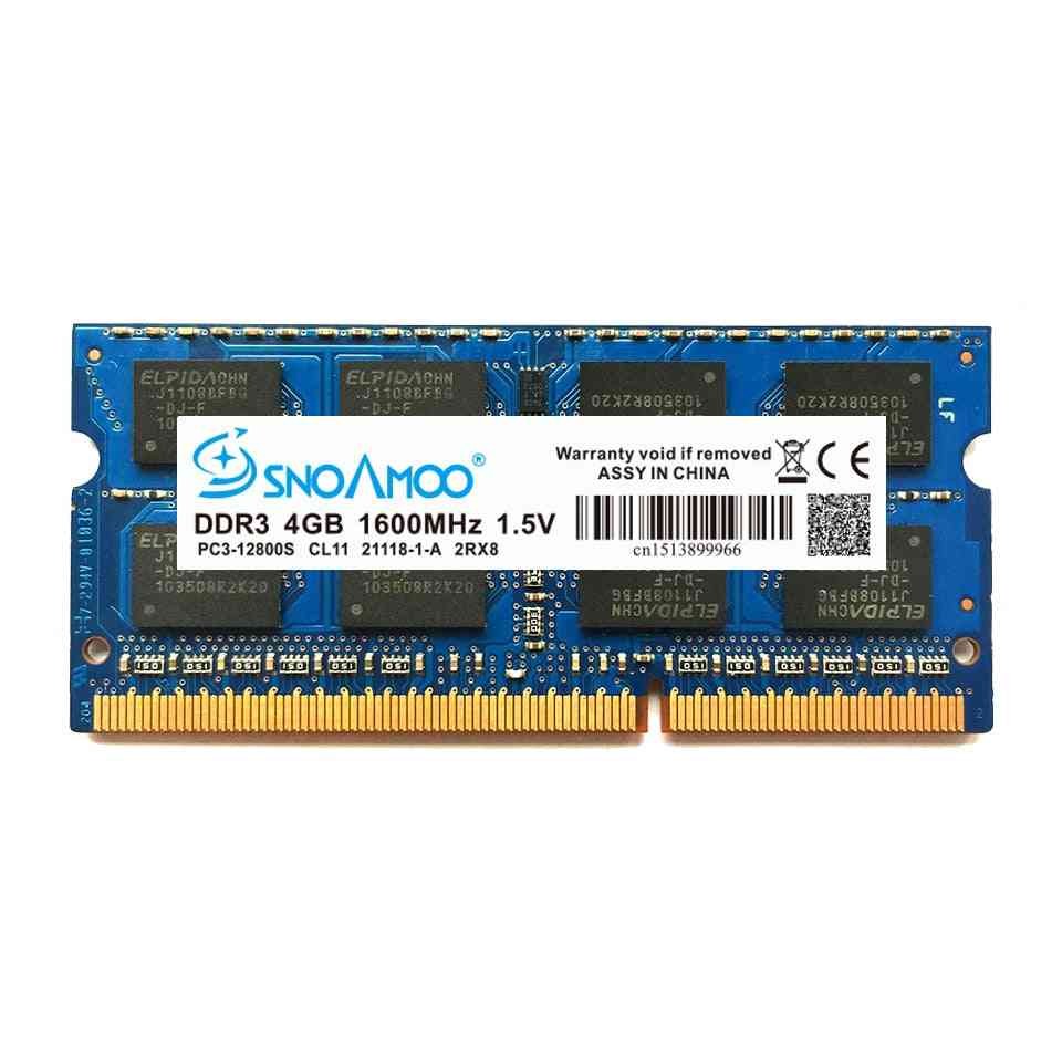 RAM RAM DDR3 4GB 1333/1600 MHz PC3-10600S 204pinová So-Dimm PC Paměť