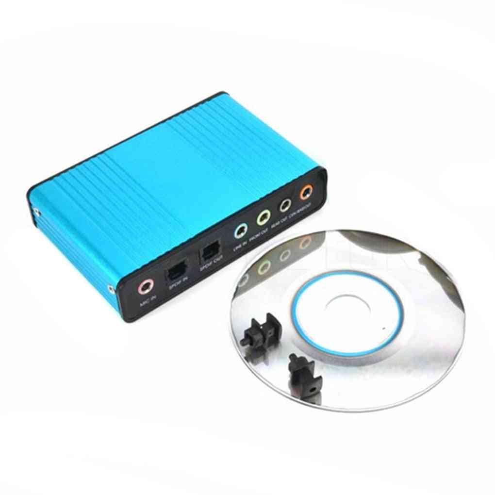 Usb 6-channel Surround, External Sound, Adapter Card For Pc Laptop