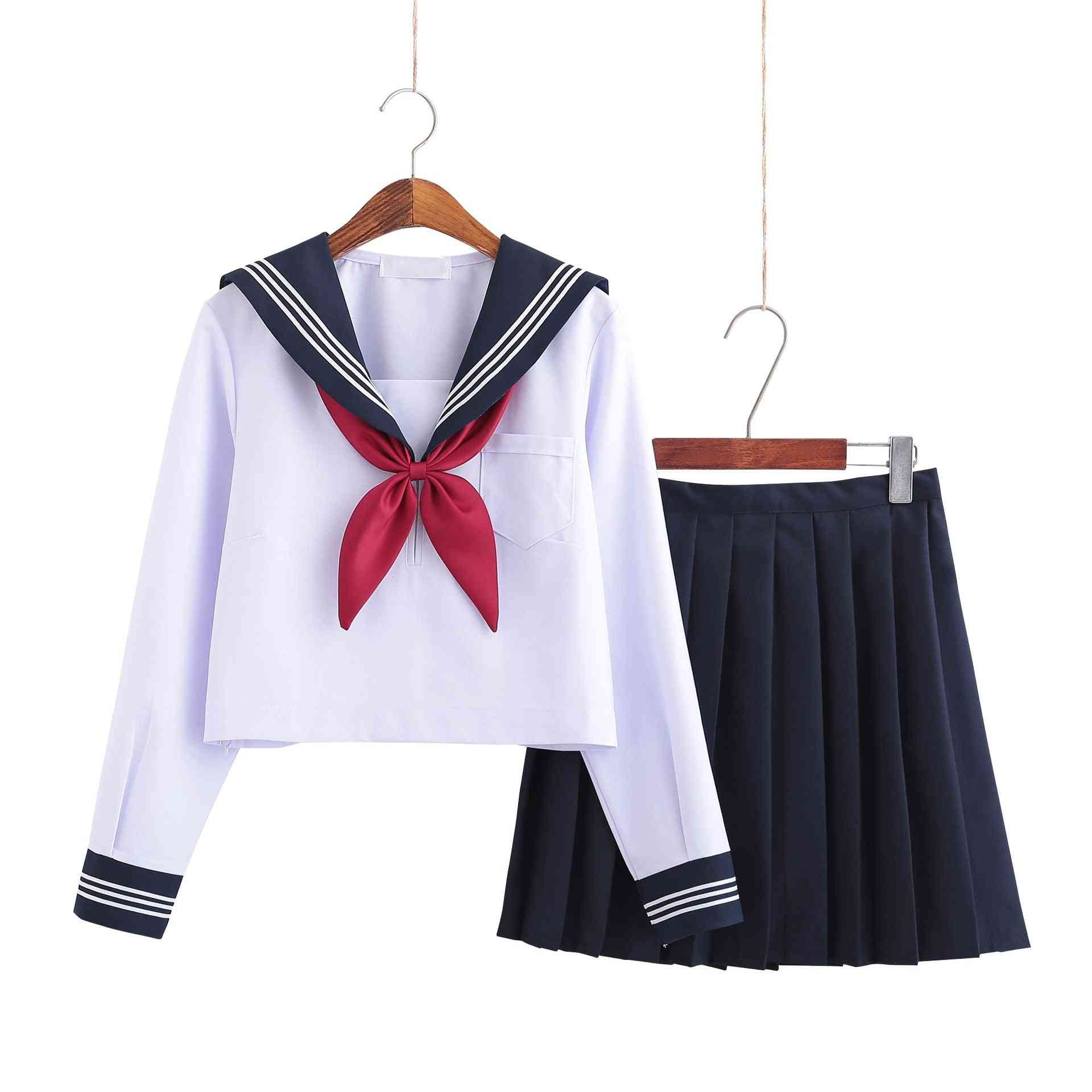 Class Navy Sailor School Uniforms Students Clothes For