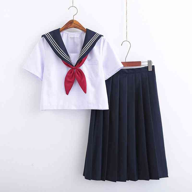 Class Navy Sailor School Uniforms Students Clothes For