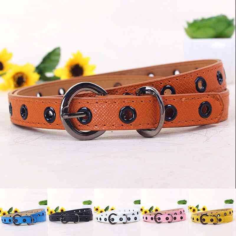 Kids Fashion Alloy Buckle Hollow Out Small Holes Belts