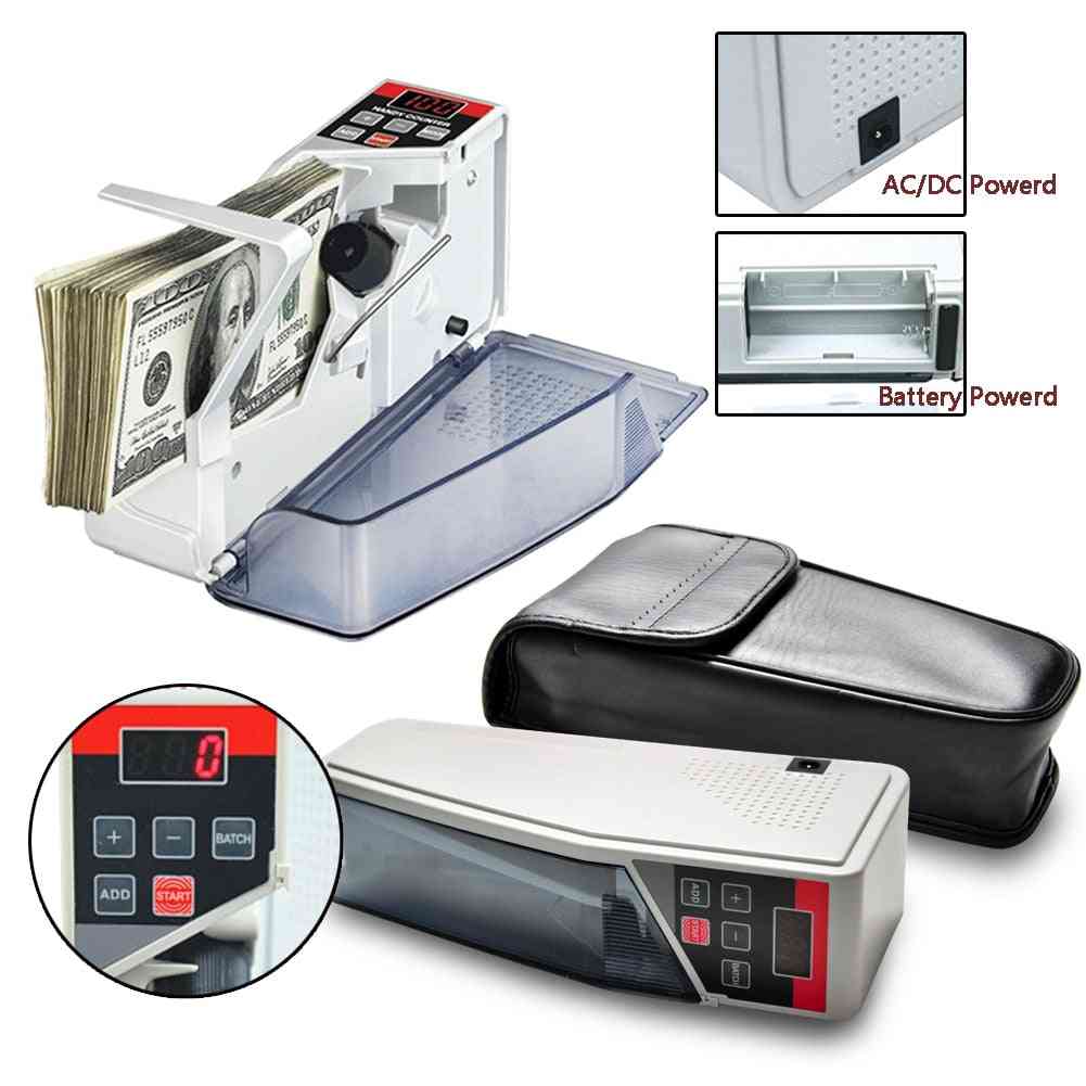 Hand-held Banknote Counter, Used In Machines, Financial Equipment With Leather Bag