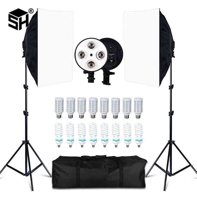 Photo Studio 8 Led 20w Kit Photographic Lighting Kit Camera & Photo Accessories 2 Light Stand 2 For Camera Photo
