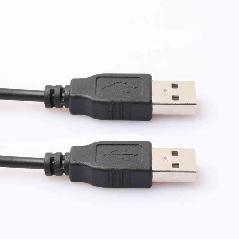 Double Usb Computer Extension Cable 0.5m 1m Usb 2.0 Type A Male To A Male Cable Hi-speed 480 Mbps Black Data Line Cables