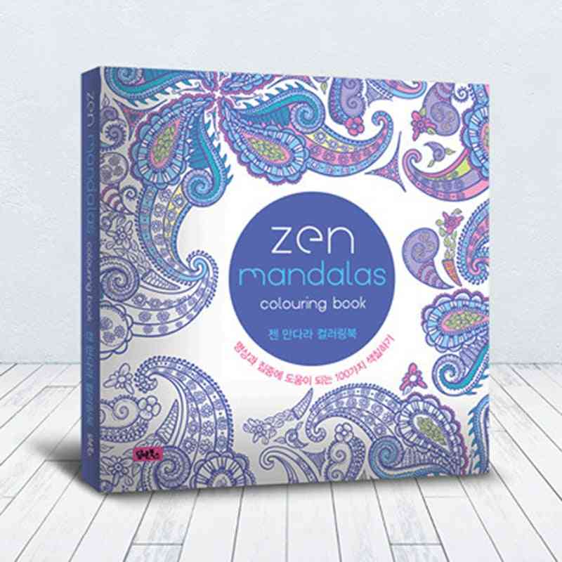 Mandalas Flower Coloring Book For, Adult, Relieve Stress, Graffiti Painting, Drawing Art Stationery