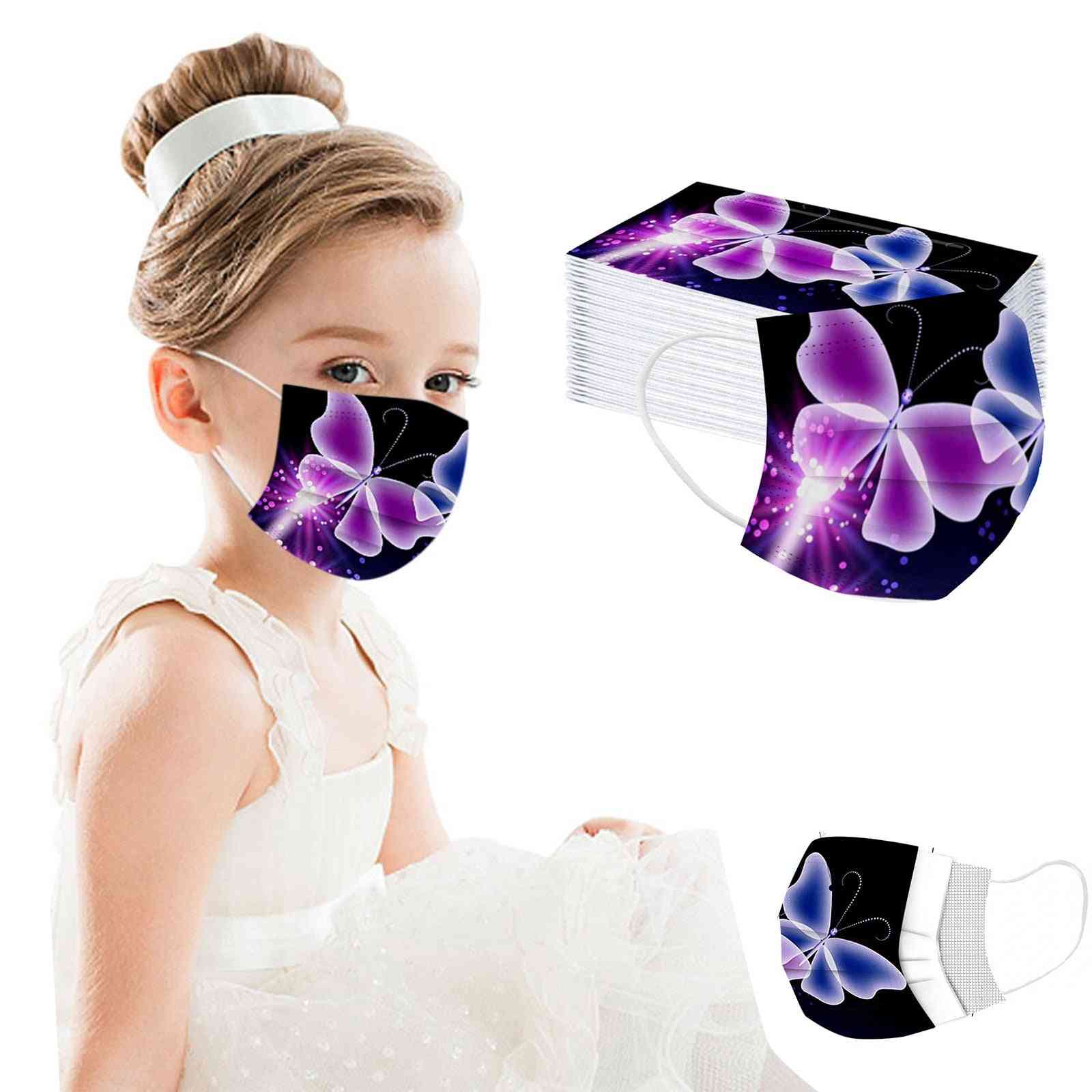 Masques buccaux personnels jetables pour enfants en tissu non tissé 3 couches