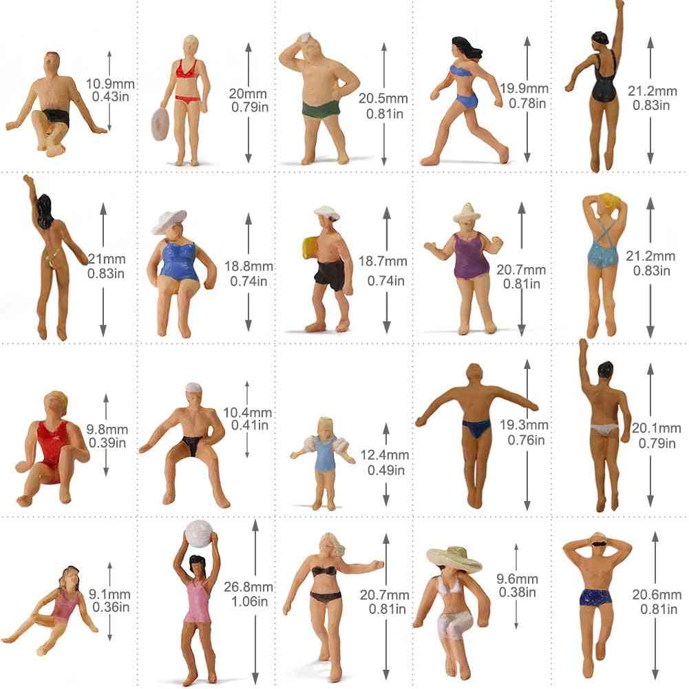 Ho Scale Swimming Figures 1:87 Swimming People Model Trains